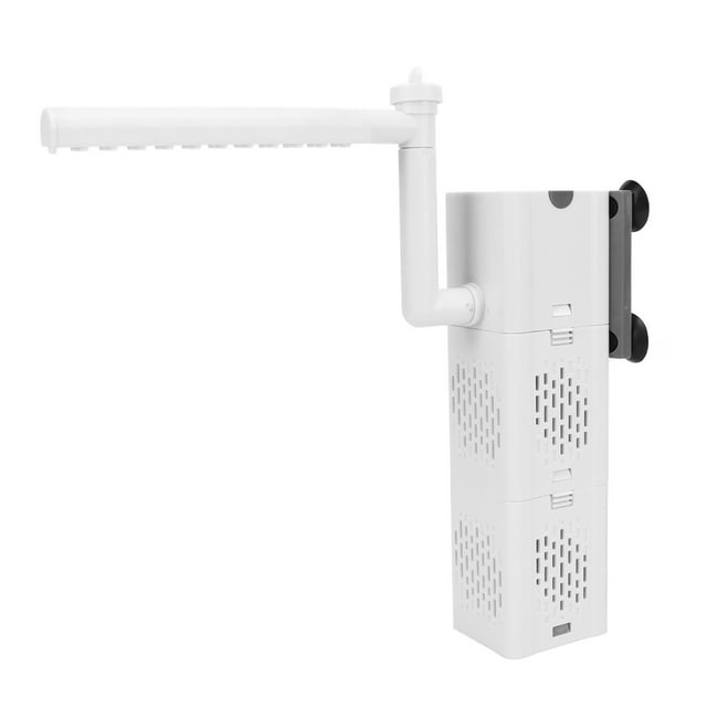 Adjustable Water Flows, Multi Layer Filtration, High Strength, Oxygen Boosting, Submersible Plastic Aquarium Internal Filter 6W