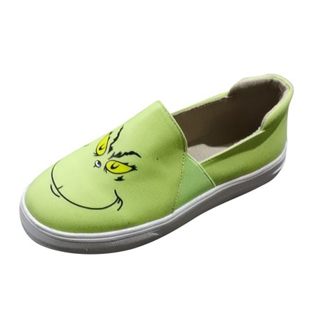

Takeoutsome Ladies Fashion Casual Shoes Cute Print Fashion Soft Sole Casual Shoes Non Slip Lazy Casual Shoes