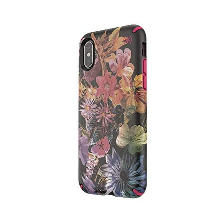 Speck Presidio Inked For Iphone Xs X Digitalfloral Cerise Red 117136-7557