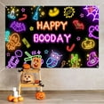 thumbnail image 3 of 7x5ft Halloween Happy Boo Day Backdrop Ghost Theme Birthday Party Banner for Baby Boy 1st Birthday Decorations, 3 of 6