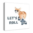 thumbnail image 2 of Creative Products Let's Roll Corgi 24x24 Canvas Wall Art, 2 of 5