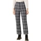 thumbnail image 1 of Pantalones de Tobillo Allegra K A Cuadros Para Mujer Trabajo Casual Con Botones Negro S, 1 of 6