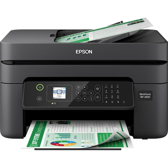 Epson Workforce WF-2830 All-in-One Wireless Color Printer with Scanner, Copier and Fax, Support Mobile Printing
