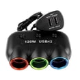 thumbnail image 2 of Divisor De Encendedor De Coche De 1 A 3, Interruptor Independiente 12V-24V Con Doble Usb Led 5V/2.1A Scienceny VI006996-00, 2 of 6