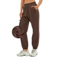 thumbnail image 5 of Huesdet Sweatpants for women,Women's High Waisted Joggers Summer Workout Baggy Yoga Pants Cinch Bottom Trousers(XL,Coffee), 5 of 9
