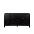 thumbnail image 6 of Aukfa Storage Cabinet,Freestanding Sideboard Cabinet with 4 Doors for Living Room - Black, 6 of 8