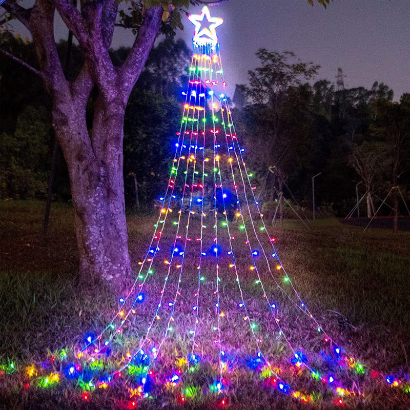 Christmas Lights Luminous Tent 4 Mt 200 LED Light multicoloured waterfall effect 