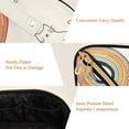 thumbnail image 5 of FORMRS Makeup Bag Travel Cosmetic Organizer for Women Fold Flat Zipper Pouch with Handle, White Cat Rainbow, 5 of 8