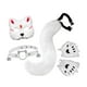 thumbnail image 4 of Conjunto de máscara y cola de gato y zorro, bonito collar para Halloween, espectáculos, cumpleaños Blanco Rojo, 4 of 9
