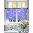 thumbnail image 5 of Cute Camels Sheer Curtains 45 Inches Length 2 Panels Set, Window Sheer Curtains for Living Room/Bedroom, Desert Animals Houses Palm Trees Fantasy Purple Light Filtering Rod Pocket Curtain 52''x45''x2, 5 of 8