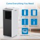 thumbnail image 2 of 8000 BTU AC portátil | Refrigeración, deshumidificador y ventilador 3 en 1 para habitaciones de hasta 350 metros cuadrados Incluye temporizador de 24 horas, control remoto y kit de ventana, 2 of 10
