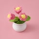 thumbnail image 3 of Lirio de lana de ganchillo, orquídea, maceta pequeña, fresca, artística, simulación de escritorio, planta, adornos suculentos, 3 of 5