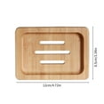 thumbnail image 4 of Jabonera de madera natural | La jabonera de madera autodrenante mantiene las barras de jabón secas y limpias | Prolonga la vida útil del jabón | Diseño repelente al agua | Hecho a mano | 4,72 x 3,34, 4 of 9