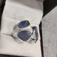 thumbnail image 5 of Natural Tanzanite Ring, Raw Tanzanite Ring, December Birthstone, Three Stone Adjustable Ring, 925 Sterling Silver, Womens Ring, Christmas, Handmade, Statement Jewelry, Rough Gemstone Jewelry, 5 of 6