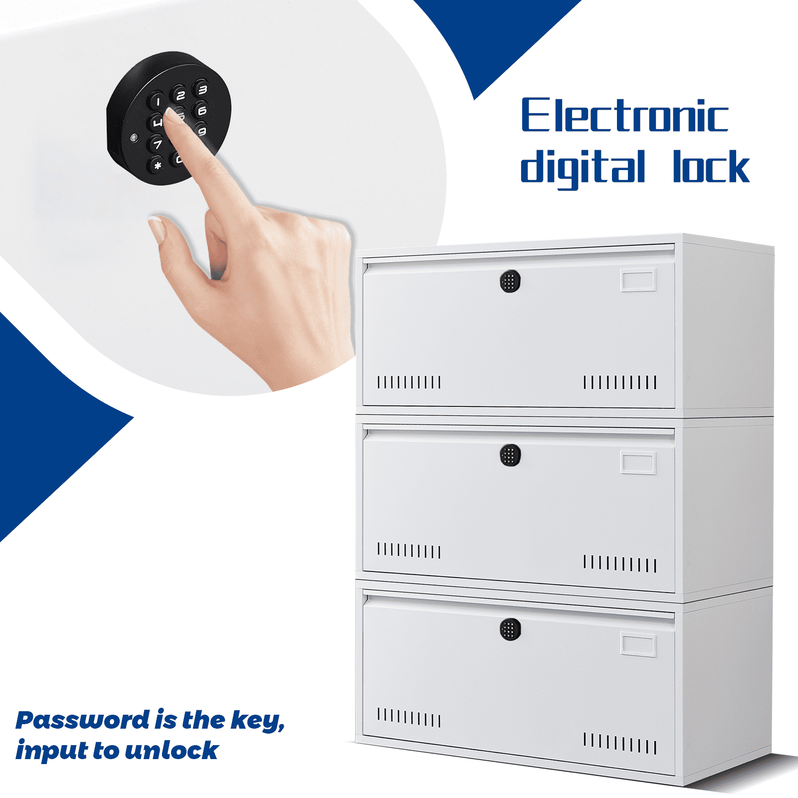 Holaki 1PC Electronic Digital Lateral File Large Drawer Metal