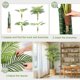 thumbnail image 4 of 7ft de altura golden cane palm tree fake plants grande artificial plants set of 2 para sala de estar yard indoor o outdoor home decor con blanca base, 4 of 6