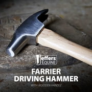 Jeffers Equine Farrier Driving Hammer for Horses, 11.5 Wood Handle Steel Head, Horseshoe Nail Removal Tool, Hoof Care for Shoeing and Trimming, Farrier Equipment, Livestock Blacksmith Tool