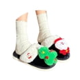 thumbnail image 7 of Christmas Slippers Adult Cute Christmas Themed Home Slippers Soft Comfy Indoor Outdoor Warm Winter Shoes Women's Men's Fashion Footwear #09 Black & Size 6.5, 7 of 7