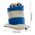 thumbnail image 2 of Jiibva Argentina Football Hat, National Flag High Cap Bowler Hats Football GameCelebration Party Halloween Headdress Sports Cap Fun Photo Prop Accessory, 2 of 7
