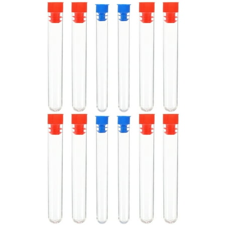 

12pcs Test Tubes Clear Plastic Test Tubes for Scientific Experiments Propagation