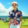 thumbnail image 2 of HOMYGIFTS Women’s Artistic Golf Polo Shirt – Vibrant Mosaic Golfer Design, 2 of 8