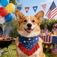 thumbnail image 4 of AYktou 4th of July Dog Bandanas, Patriotic Party Pet Decorations Independence Day Pet Cats Bandana with Tassel, Star Floral Holiday Dog Bib Triangle Scarf Red White Blue Cat Scarf Neckwear, 4 of 6