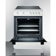 thumbnail image 3 of 24" wide smooth top electric range in slide-in style and white finish, with storage drawer and large oven window in black glass, 3 of 5