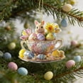 thumbnail image 5 of Rijanmt Easter Crystal Bunny Egg Acrylic Hanging Ornament,Bunny Hanging Ornament Mini Colorful Easter Egg Designed Cartoon 2D Flat Tree Ornaments For Home Holiday Party Diy Decor,C 3.26X3.14In, 5 of 6