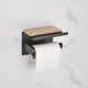 thumbnail image 4 of Naiovety Práctico soporte para rollo de papel higiénico, soporte de baño grueso montado en la pared, práctico soporte para toallas de papel, gran Juegos de accesorios de baño Negro Naiovety HA025277-03, 4 of 6