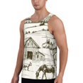 thumbnail image 2 of Pofeuu Farm Animals 2 Print Men's Workout Tank Tops Sleeveless Muscle Gym Shirt Quick Dry-X-Large, 2 of 7