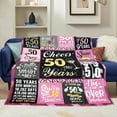 thumbnail image 4 of 50th Birthday Gifts for Women, Happy 50th Birthday Gift Ideas for Her, 50th Birthday Blanket for Women, for 50 Year Old Woman, 1974 Birthday Gifts for Women, 50th Birthday Blanket 50"X60", 4 of 6