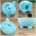 thumbnail image 4 of Beautynvta Cute Piggy Bank for Kids Adults, Plastic Unbreakable Pig Money Saving Box Coin Bank Safe and Solid, Birthday Christmas New Year's Gifts, 5.1''x3.9''x4.5'', Blue, 4 of 7