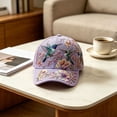 thumbnail image 5 of Women's Floral Bird Print Baseball Cap - Lightweight Adjustable Outdoor Sun Hat, Breathable Summer Garden Cap, 5 of 8