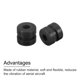 thumbnail image 4 of RC Anti Vibración Goma Bolas para RC F4 F7 Vuelo Control RC Dron Accessorios M2x4mm (Negro), Paquete de 12, 4 of 6
