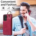 thumbnail image 4 of Nalacover for Samsung Galaxy A53 5G Wallet Case with Card Slots & Metal Finger Ring, Durable PU Leather Back Double Magnetic Botton Flip Kickstand Purse Shockproof Phone Case,Red, 4 of 10