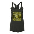 thumbnail image 2 of Straight Outta New Orleans NO Fan | Fantasy Football | Womens Sports Premium Tri-Blend Racerback Tank Top, Vintage Black, Medium, 2 of 4