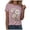Pink, variant on UOCUFY Women's T Shirts Short Sleeve Tees Novelty Graphic Crew Neck Cotton Soft Loose Summer Tops (Army Green, XL)