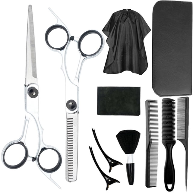 Juego de tijeras de peluquería. Tijeras de barbero directas de fábrica. Tijeras de entresacar, texturizar y difuminar