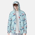 thumbnail image 3 of Pofeuu Sailboats Anchors Print Sun Protection Outdoor Lightweight Full Zip UV Cooling Hoodie Long Sleeve Summer Clothing for Outdoor Hiking-X-Large, 3 of 5