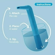 HiccAway Hiccup Straw – 2 Pack Blue | Clinically Proven Hiccup Relief Device | Drug-Free, Reusable & Safe for All Ages | As Seen on Shark Tank