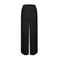 thumbnail image 5 of Babysbule Womens Wide Leg Pants Loose Solid Color Casual Wide Leg Split Buttons Trousers, 5 of 6
