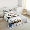 thumbnail image 3 of jejeloiu Modern Bulldozer Crane Bedding Comforter Set,Construction Vehicles Excavator Twin Comforter Sets,Gray White Yellow Bedding Set For Boys Teens,Microfiber Bedroom Decor Reversible,2 Pieces, 3 of 8