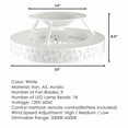 thumbnail image 2 of Gymax Indoor 23 inch Flush Mount Starry Sky Ceiling Fan w/ LED Light & Remote Control, 2 of 10