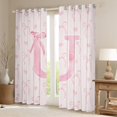 thumbnail image 2 of Erosebridal Pink Bow Curtains and Drapes (52x84), Initial Letter S 30%-50% Blackout Curtains for Bedroom, Princess Bowknot Decor, 2 of 5