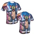thumbnail image 2 of Tom And Jerry Men's T Shirt 3D Graphic Hip Hop Unisex Tees Tops Casual Stylish Crew Neck Short Sleeve, 2 of 8