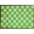 thumbnail image 1 of Ahgly Company Indoor Rectangle Checkered Turquoise Blue Modern Area Rugs, 2' x 4', 1 of 4