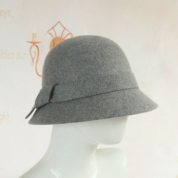 CoCopeaunt Autumn And Winter New Wool Basin Hat, Bowler Hat, Women’S British Cross Felt Hat Fisherman Hat