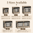 thumbnail image 4 of Aukfa 42.1-Inch Large Dog Crate Furniture, Indoor Dog Kennel Decorative Pet Cage End Table, Lift-Up Door, Curtain & Wheels,Greige, 4 of 9