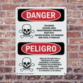 thumbnail image 4 of (2 Pack) Chlorine Hazard Area Bilingual OSHA Danger Sign 18 Inch X 24 Inch Plastic Sign, Weather Resistant, UV Protected for Workplace, Business, and Construction Site, Made in the USA, 4 of 8