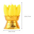 thumbnail image 2 of Electronic Lotus Lamp Tabletop Lotus Shaped Lamp for Buddhist Yellow Plastic Lighting 2Pcs, 2 of 3